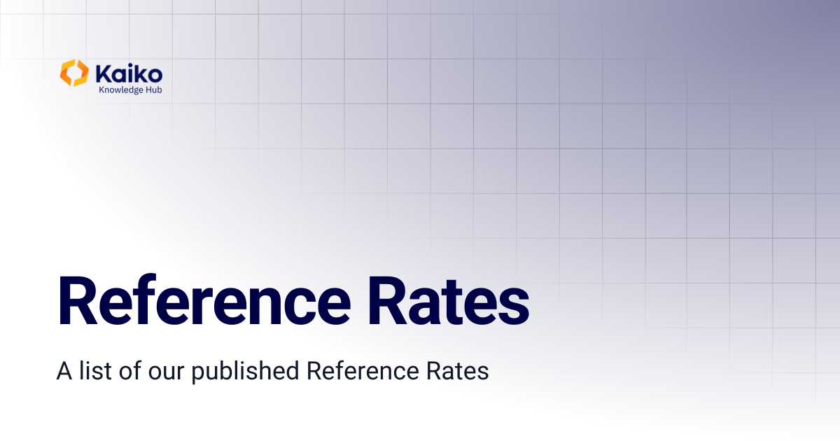 Reference Rates | Developer Hub